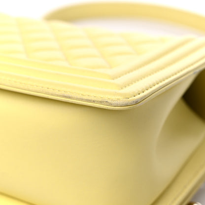 Chanel Lambskin Quilted Medium Boy Flap Yellow 11 of 17
