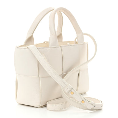 Bottega Veneta Lambskin Maxi Intreccio Candy Arco Tote White 4 of 12