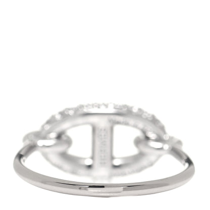 Hermes 18K White Gold Diamond Ronde Ring 51 5.75 3 of 5