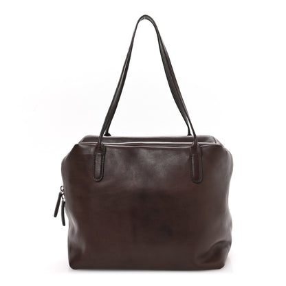 The Row Polished Saddle Calfskin Henri Bag Chestnut 1 of 9