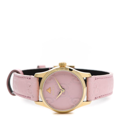 Gucci Stainless Steel Calfskin 27mm G-Timeless Quartz Watch Pink 2 of 5