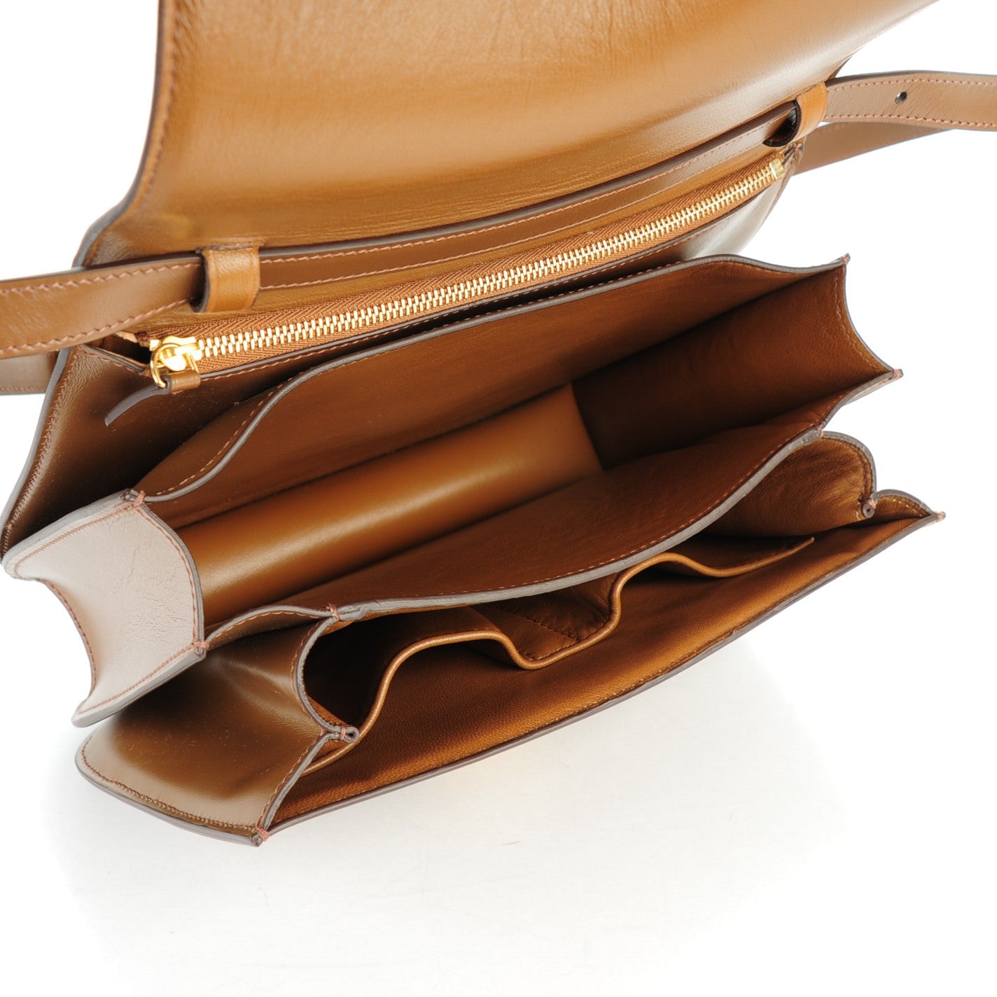 Box Calfskin Medium Classic Box Flap Bag Camel