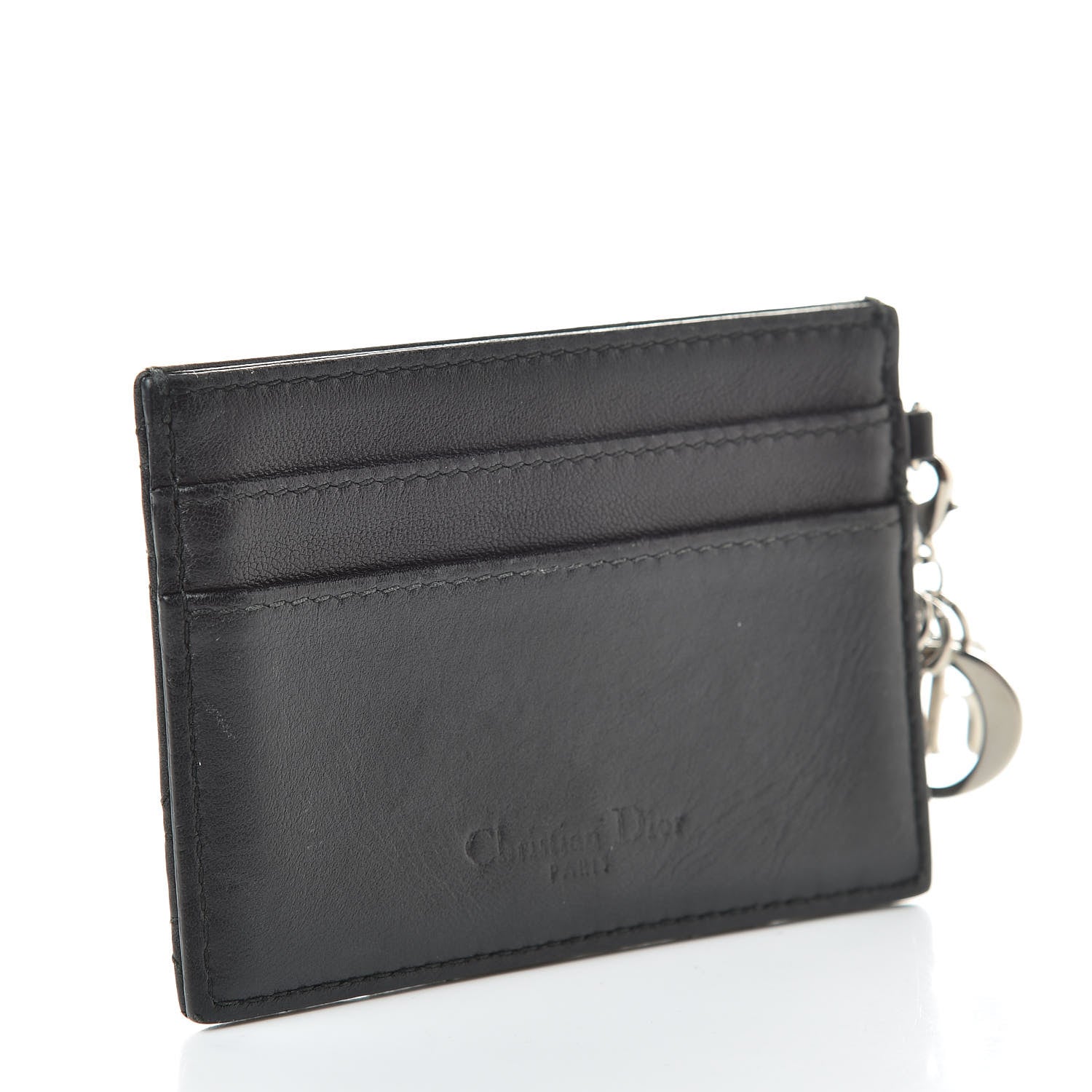 Christian Dior Lambskin Cannage Lady Dior Card Holder Black 3 of 9