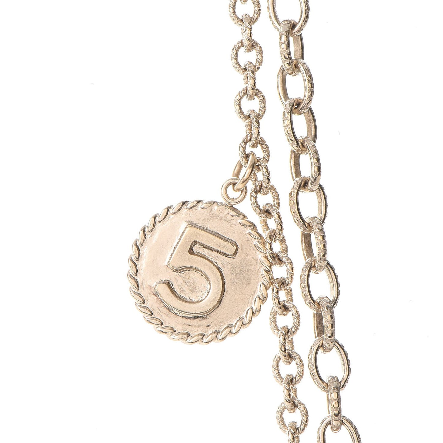 CC Coco Camellia Coin Necklace Gold