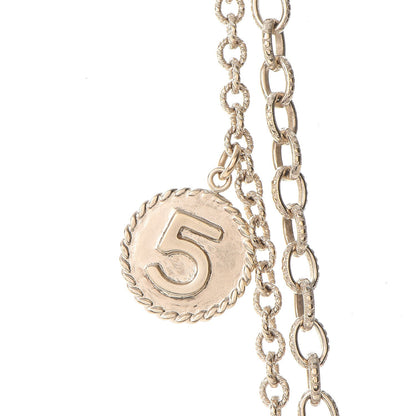 Chanel CC Coco Camellia Coin Necklace Gold 9 of 12