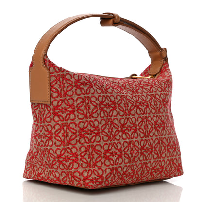 Loewe Jacquard Anagram Calfskin Small Cubi Bag Red Warm Desert 3 of 12