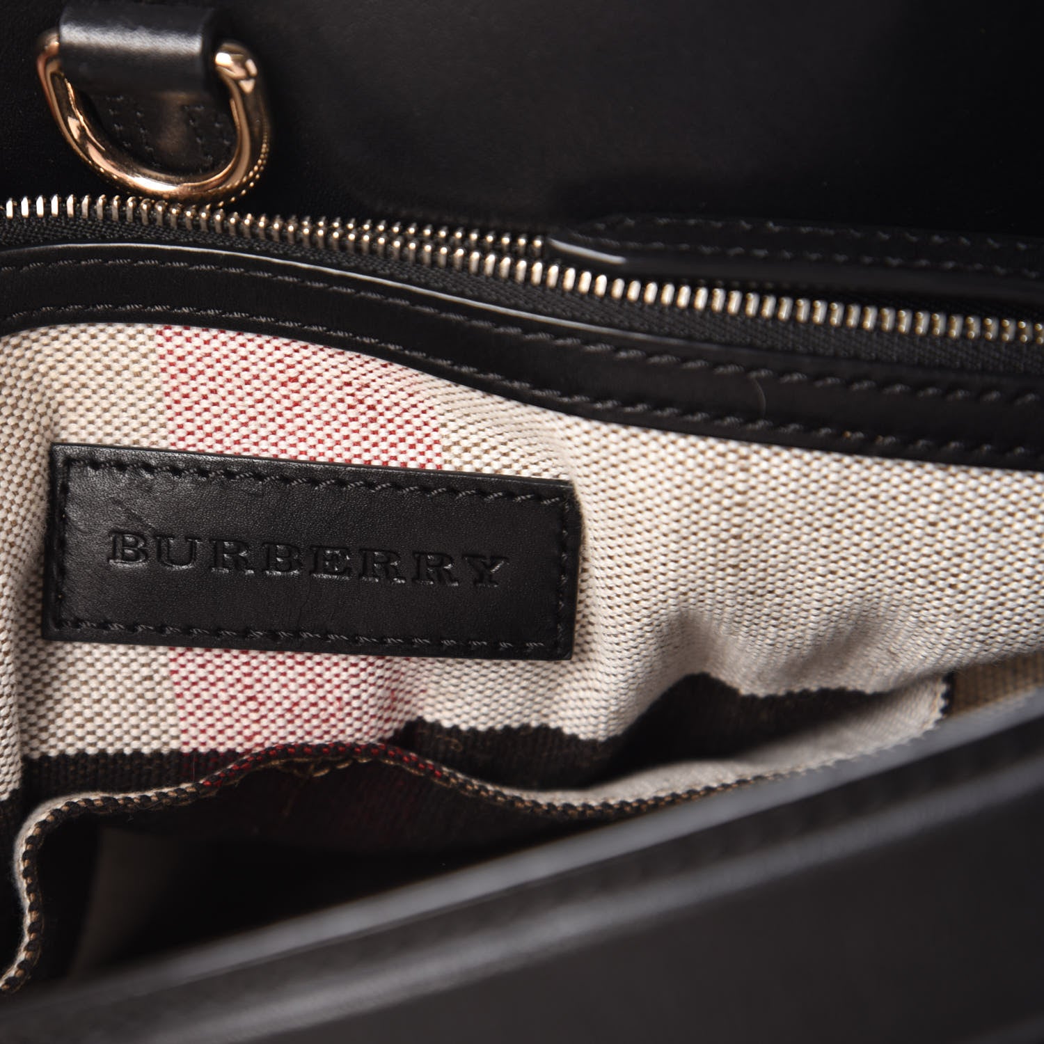 Burberry Canvas Mega Check Medium Ashby Hobo Black 8 of 10