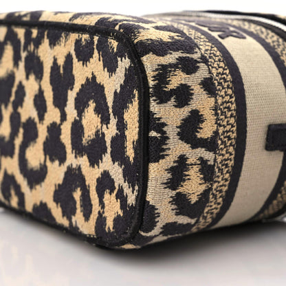 Christian Dior Canvas Mizza Embroidered Small Leopard Travel Vanity Case Beige 6 of 10