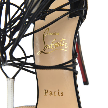 Christian Louboutin Jazz Calf Kid Patent Leopard Confusa 100 Pumps 37 White Black 6 of 15