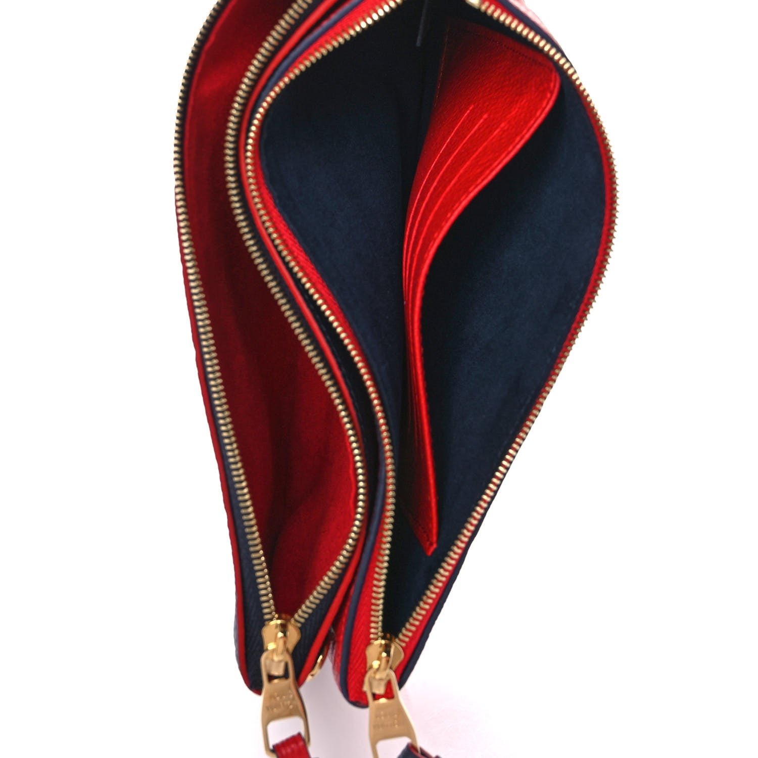 Louis Vuitton Empreinte Double Zip Pochette Marine Rouge 5 of 8