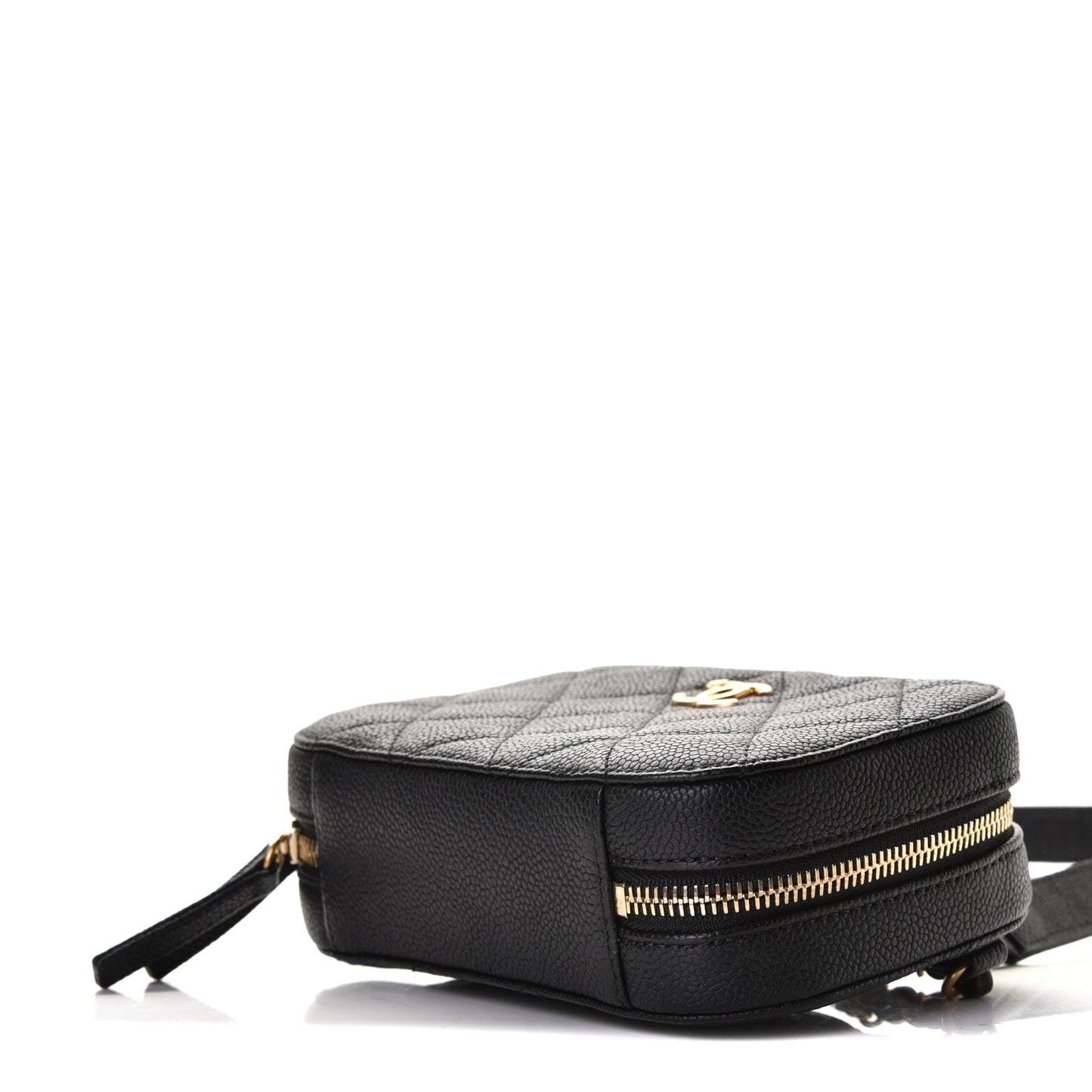 Caviar Quilted Waist Bag Black