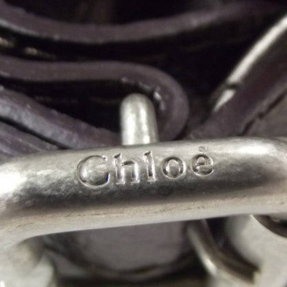 Chloe Leather Paddington Front Pocket Tote Metallic Aubergine 10 of 16