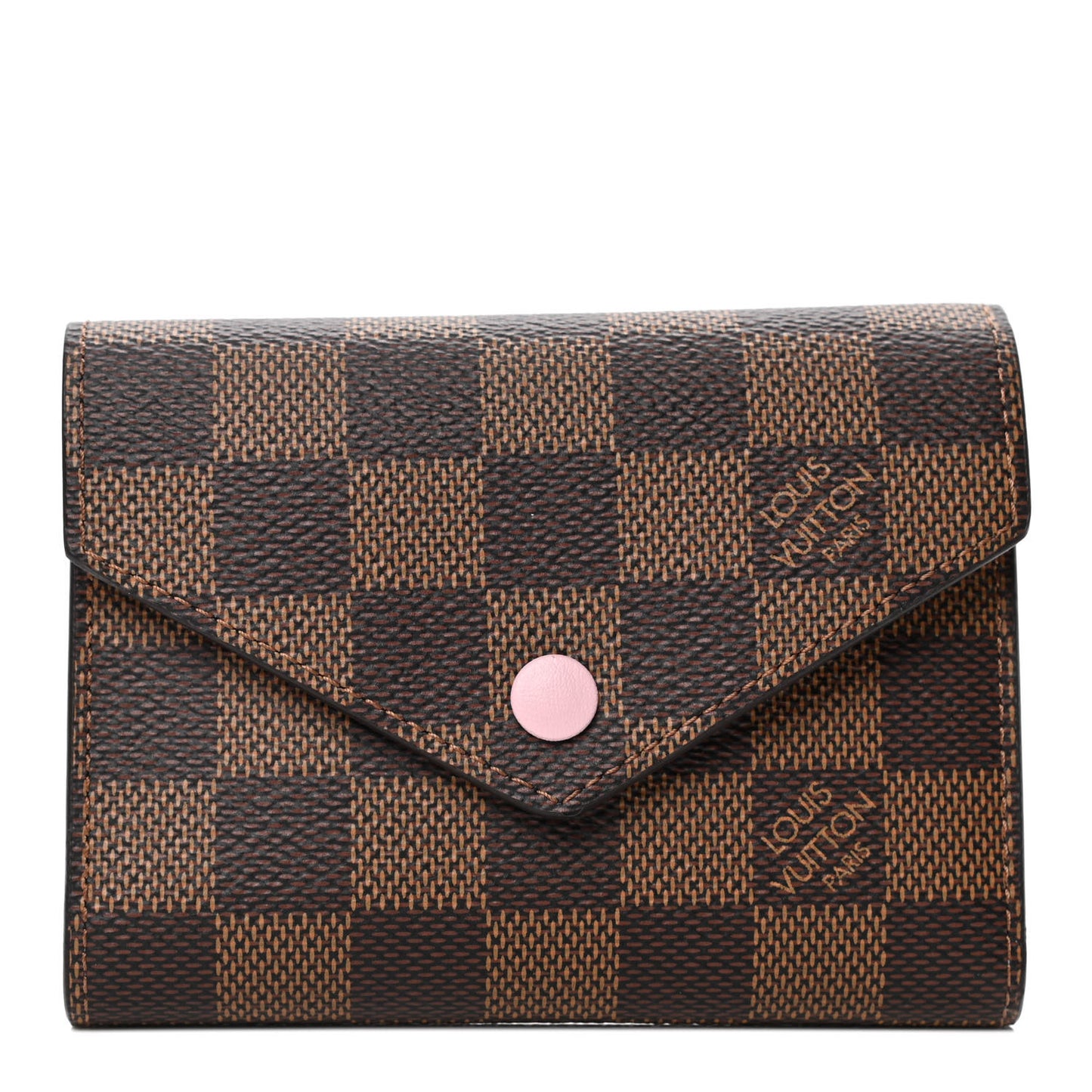 Damier Ebene Victorine Wallet Rose Ballerine
