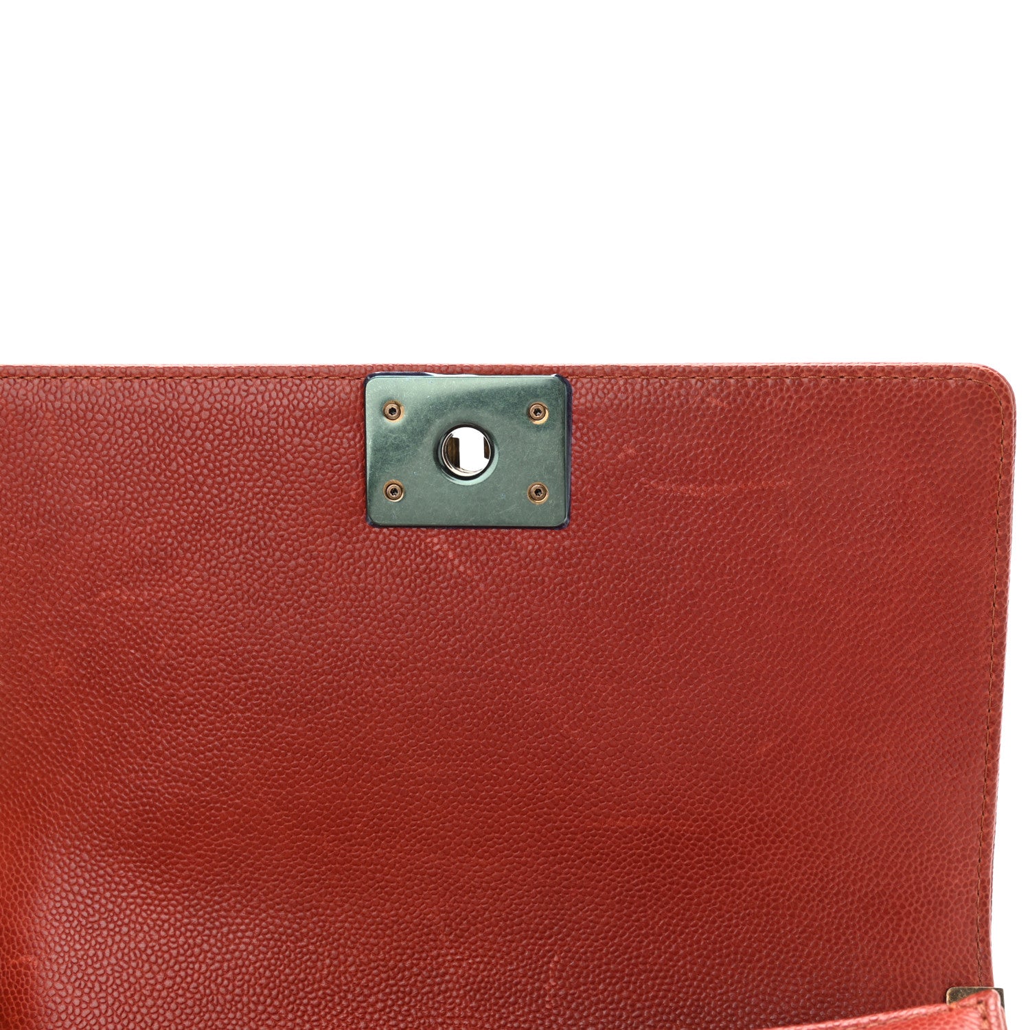 Chanel Caviar Quilted Medium Boy Flap Dark Orange 9 of 11