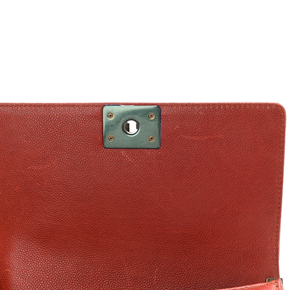 Chanel Caviar Quilted Medium Boy Flap Dark Orange 9 of 11