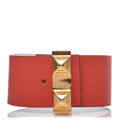 Hermes Epsom Swift Imprevisible Bracelet MM Capucine White 1 of 6