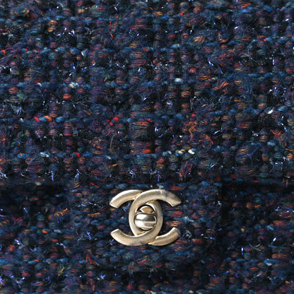 Chanel Tweed Quilted Mini Rectangular Flap Blue Multicolor 8 of 10