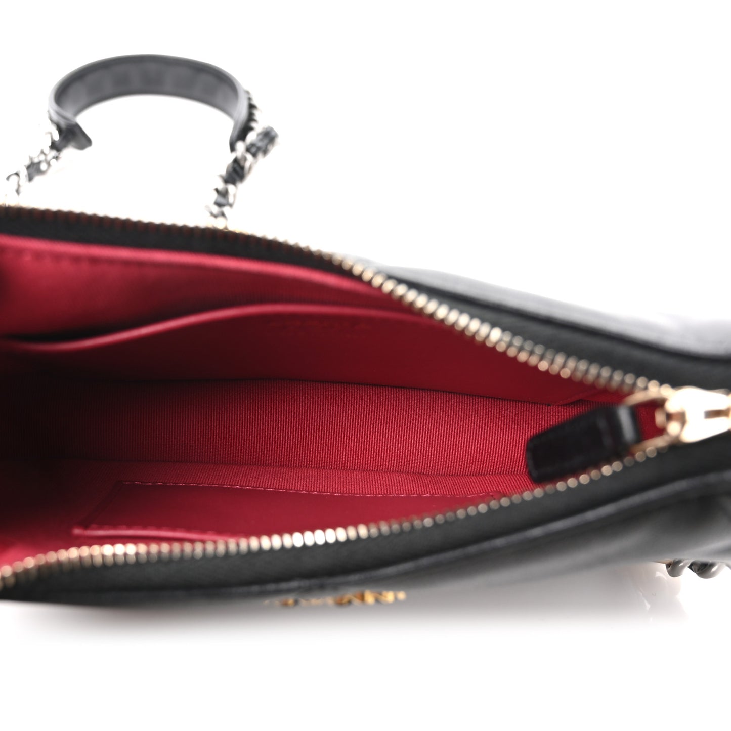 Lambskin Quilted Chanel 19 Hobo Clutch With Chain Black