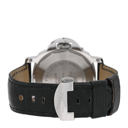 Panerai Stainless Steel Alligator 44mm Luminor 3 Day Power Reserve Automatic Watch Black PAM00090 3 of 5