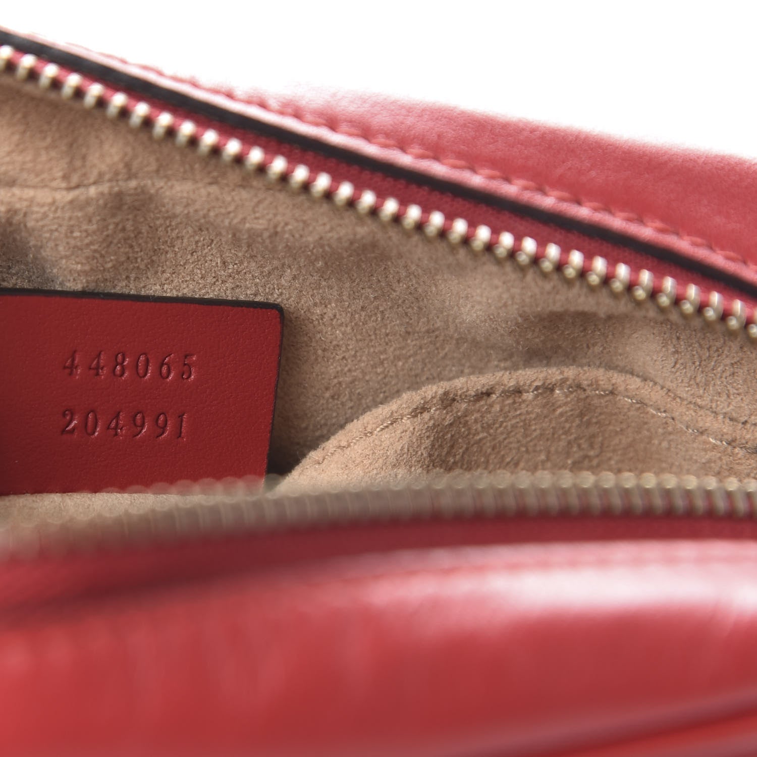Gucci Calfskin Matelasse Mini GG Marmont Chain Shoulder Bag Hibiscus Red 9 of 10