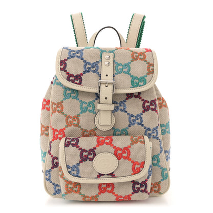 Gucci Wool GG Monogram Children's GG Backpack White Multicolor 1 of 11
