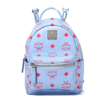 MCM Visetos X-Mini Stark Bebe Boo Backpack Blue Bell 1 of 10