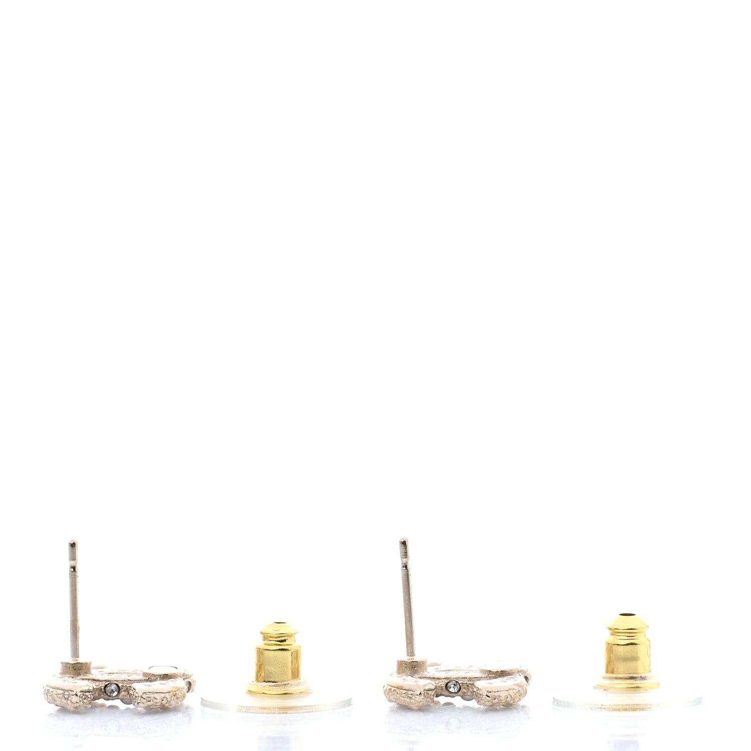 Chanel Graduated Pearl CC Earrings Gold 3 of 5