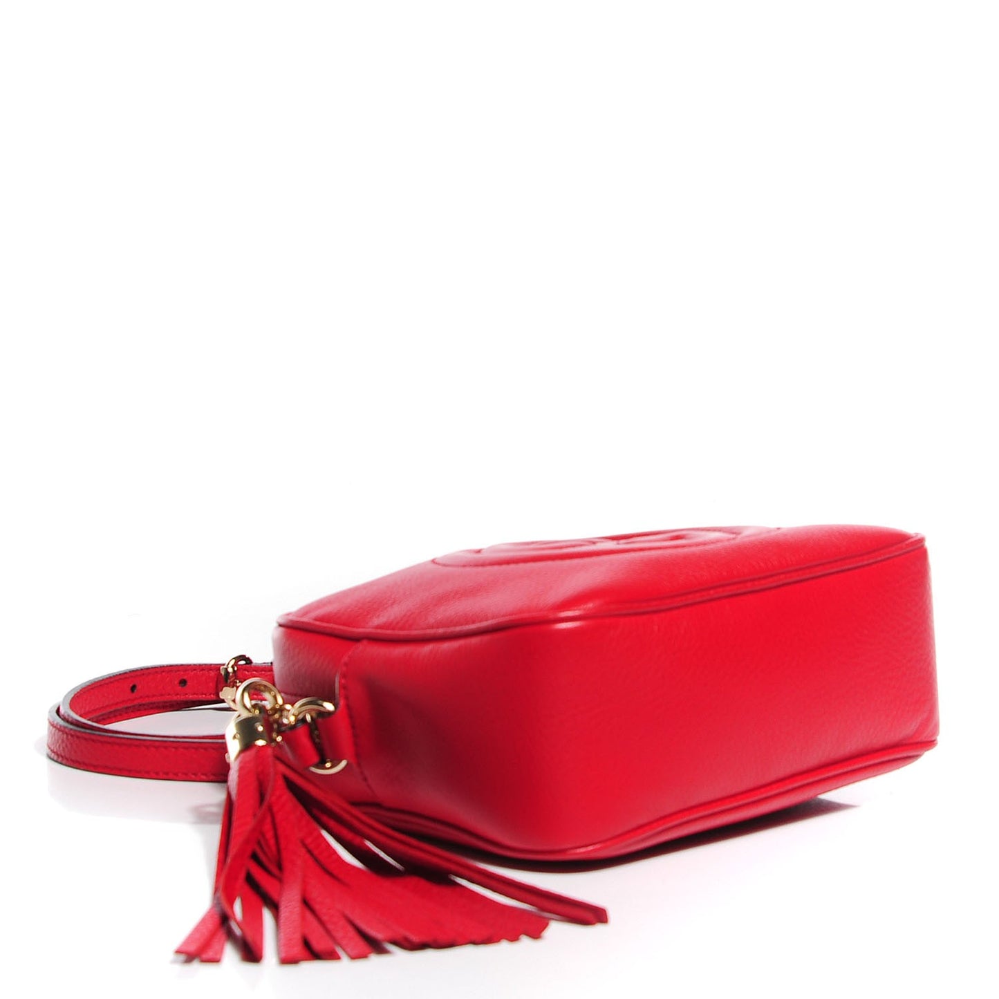 Pebbled Calfskin Small Soho Disco Bag Tabasco Red