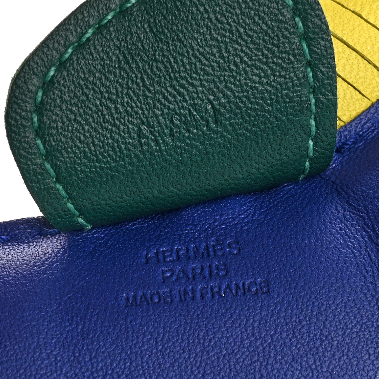 Hermes Milo Lambskin Grigri Rodeo Horse Bag Charm MM Bleu Electrique Malachite Lime 3 of 5