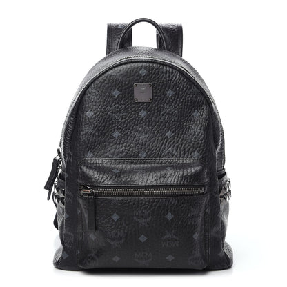 MCM Visetos Small Side Stud Stark Backpack Black 1 of 10