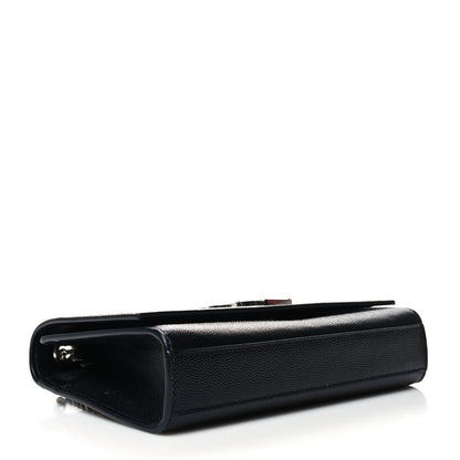 Saint Laurent Grain De Poudre Small Monogram Kate Satchel Black 4 of 10