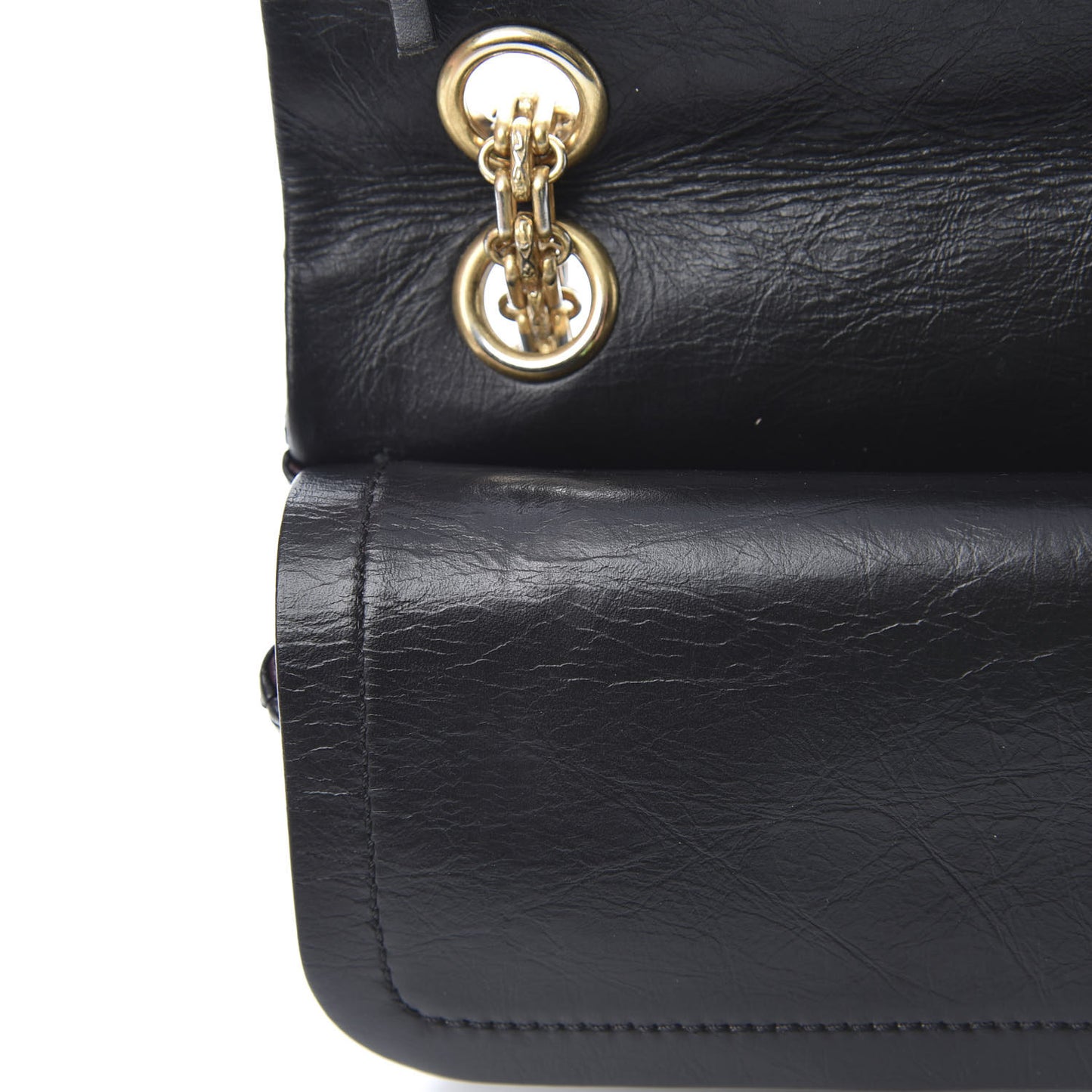 Aged Calfskin Quilted 2.55 Reissue 225 Flap Black