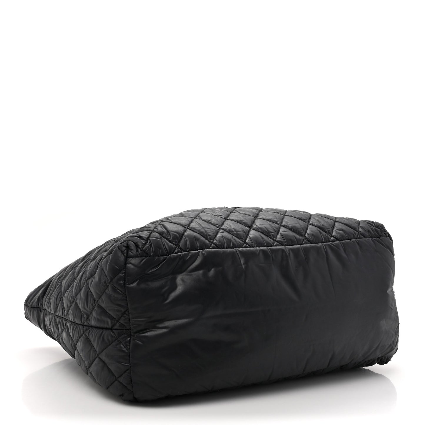 Nylon Quilted Large Coco Cocoon Tote Black