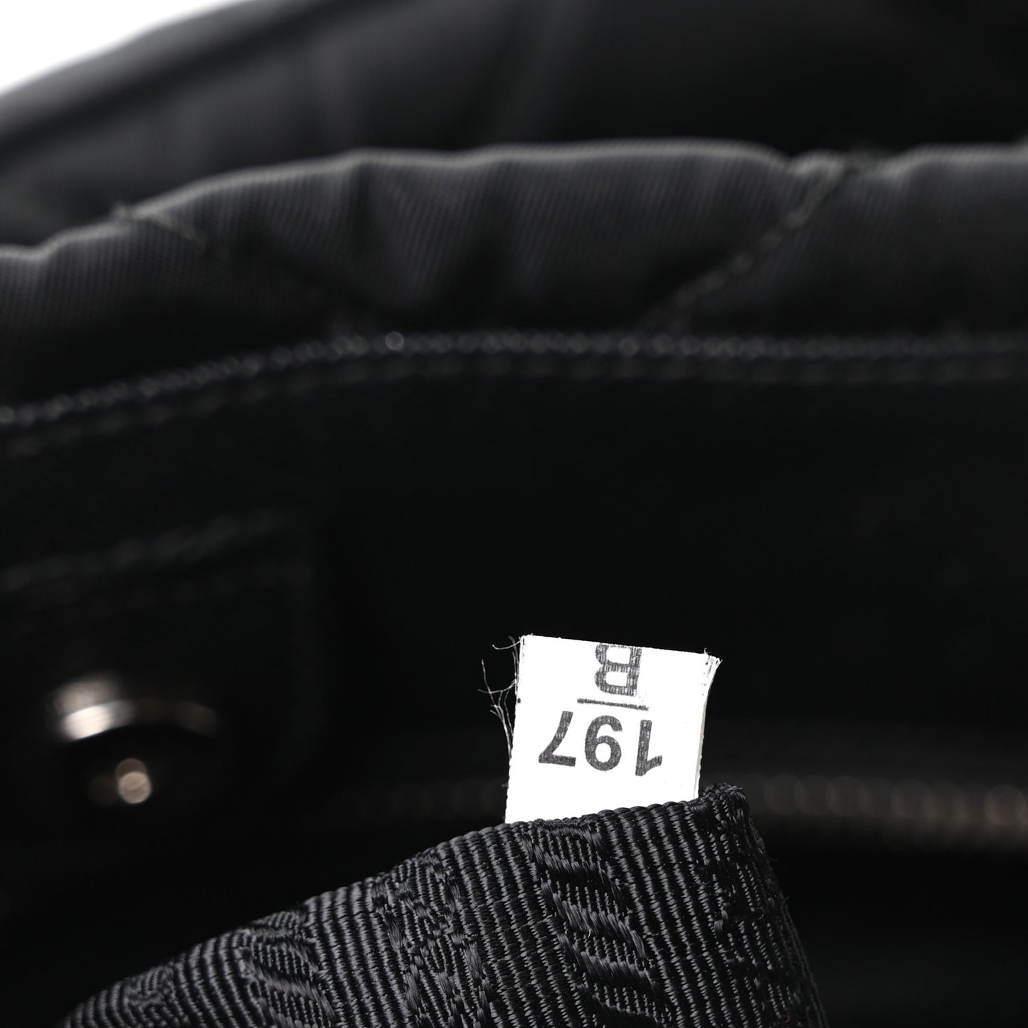 Nylon Tessuto Impuntu Quilted Tote Black