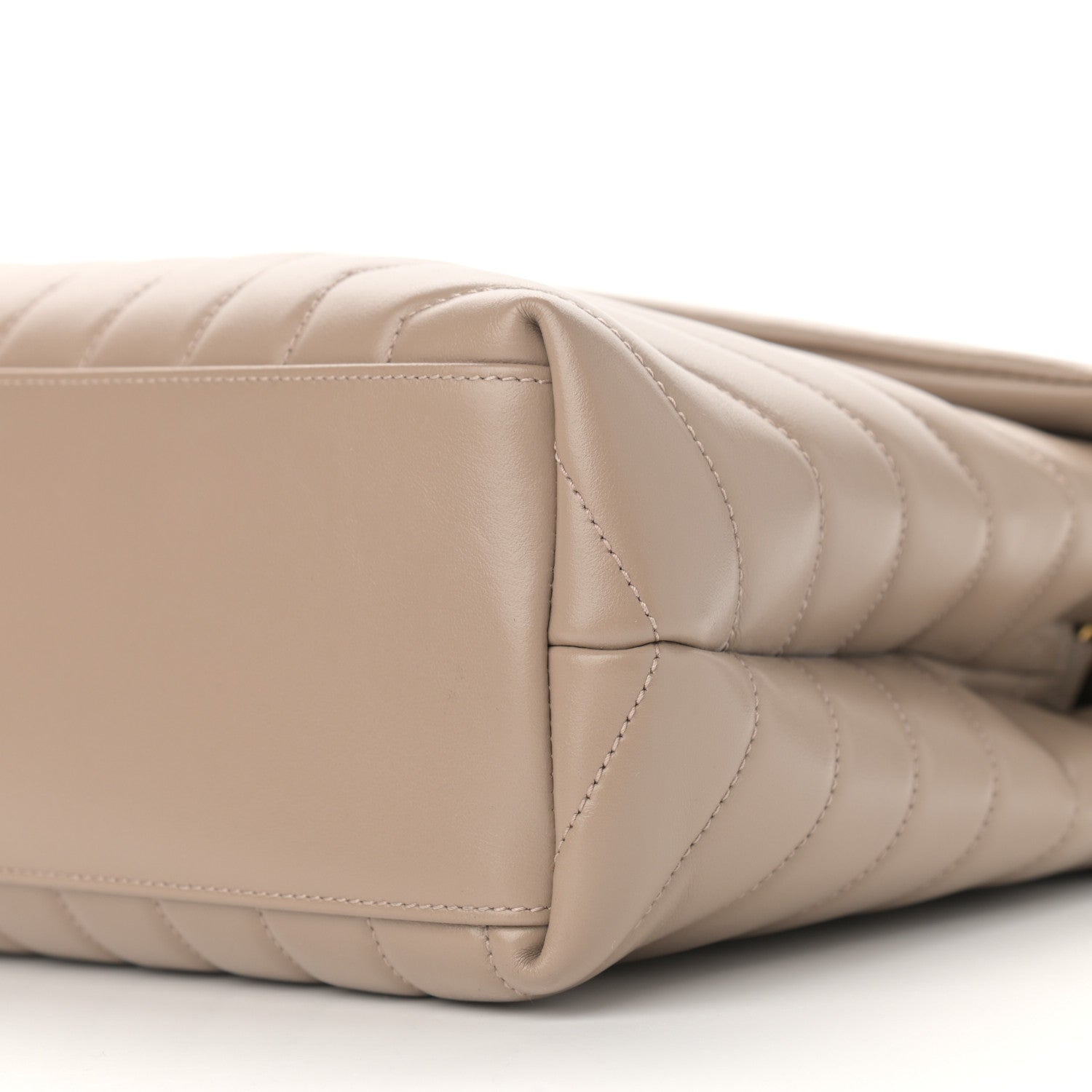 Saint Laurent Calfskin Y Quilted Monogram Medium Loulou Chain Satchel Dark Beige 11 of 11