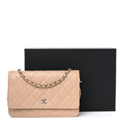 Chanel Caviar Quilted Wallet On Chain WOC Beige 12 of 12