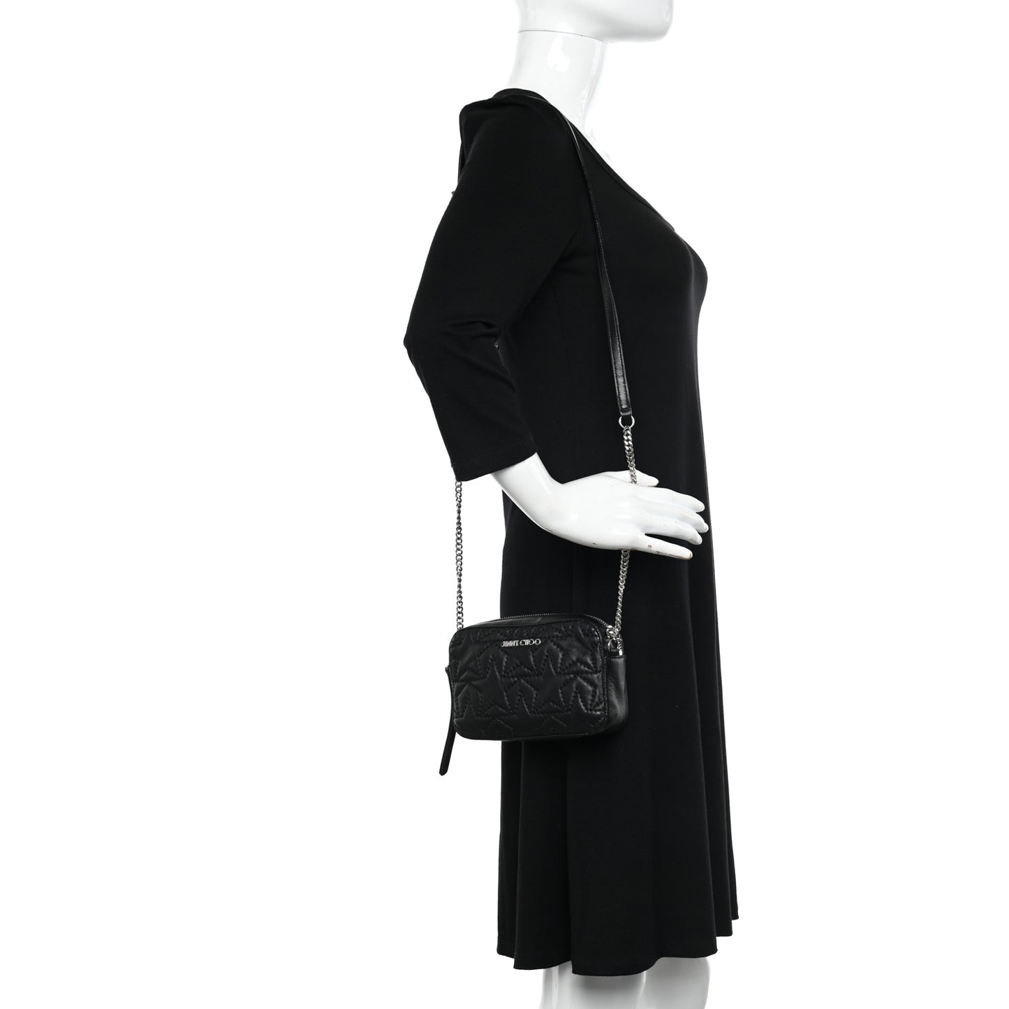 Calfskin Star Haya Camera Bag Black