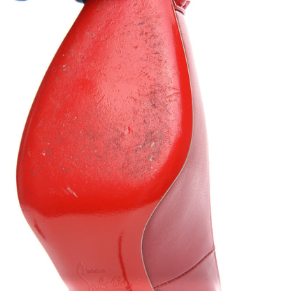 Christian Louboutin Kid Patent Geo 85 Pumps 36.5 Rouge De Mars 8 of 10