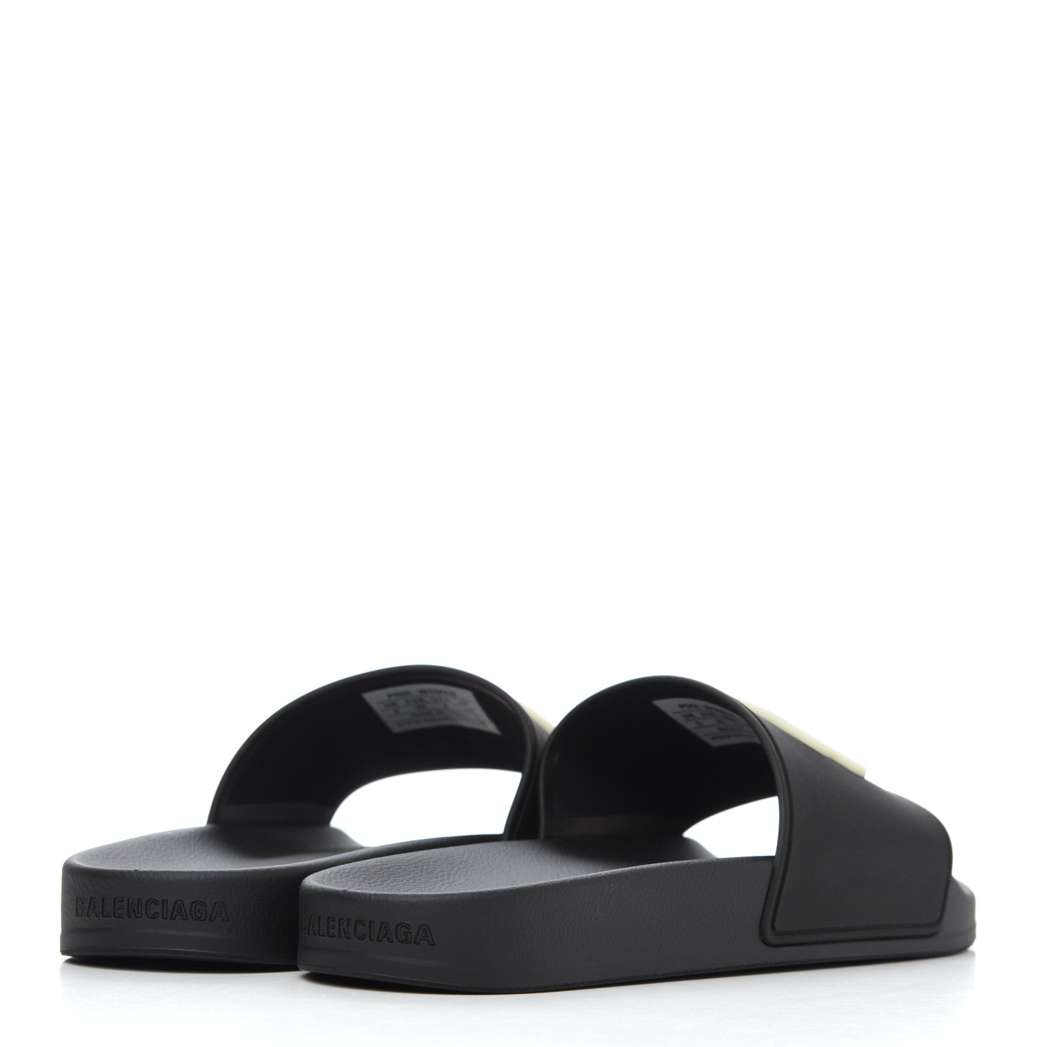 Balenciaga Rubber Womens BB Pool Slide Sandals 39 Black 4 of 9