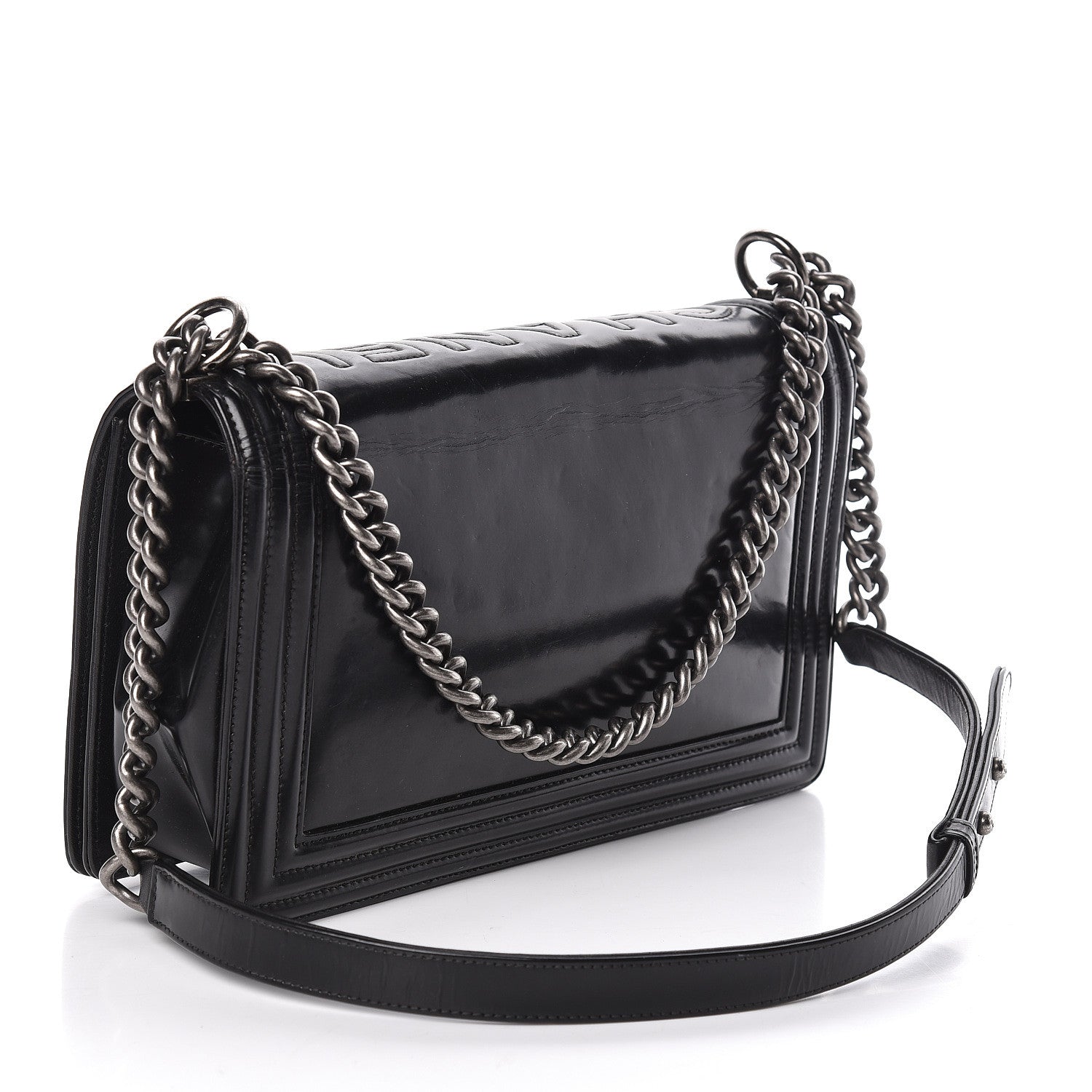 Chanel Glazed Calfskin Large Boy Flap Black 3 of 11