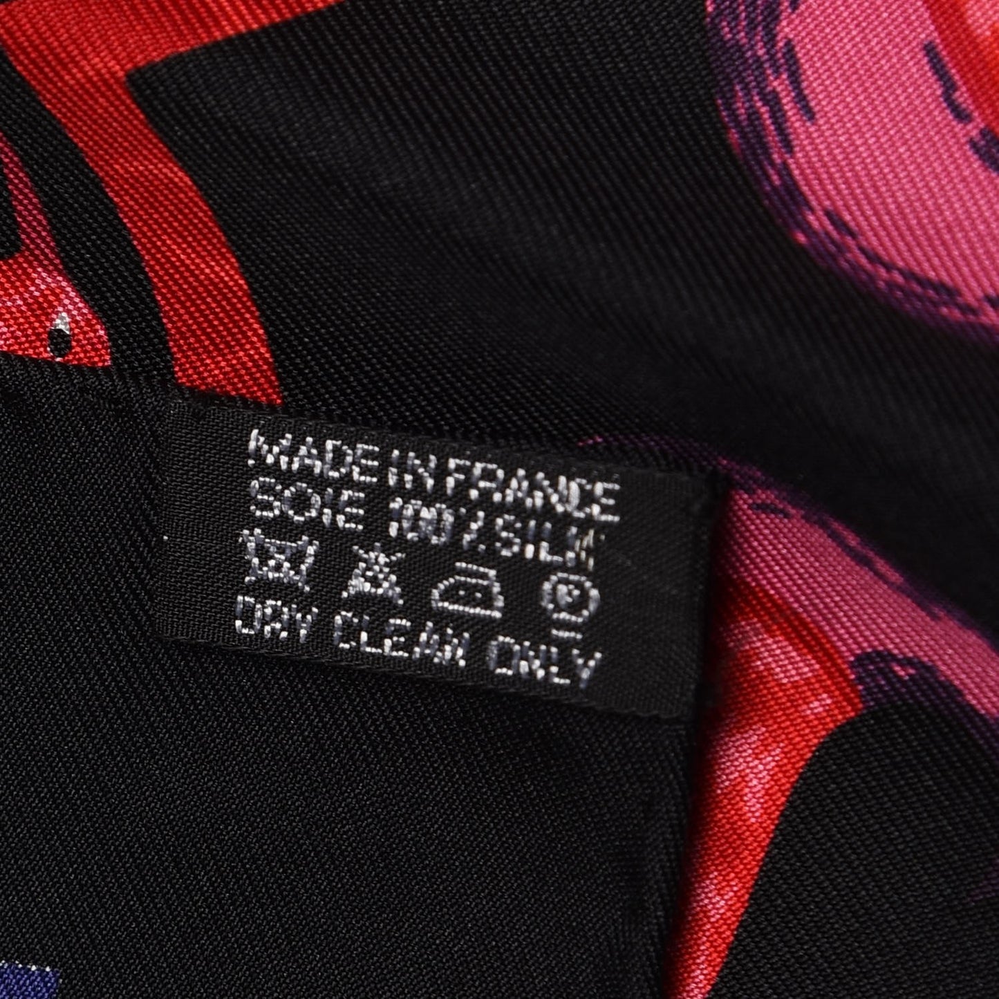 Silk Early America Scarf 90 Noir Bleu Nuit Rouge