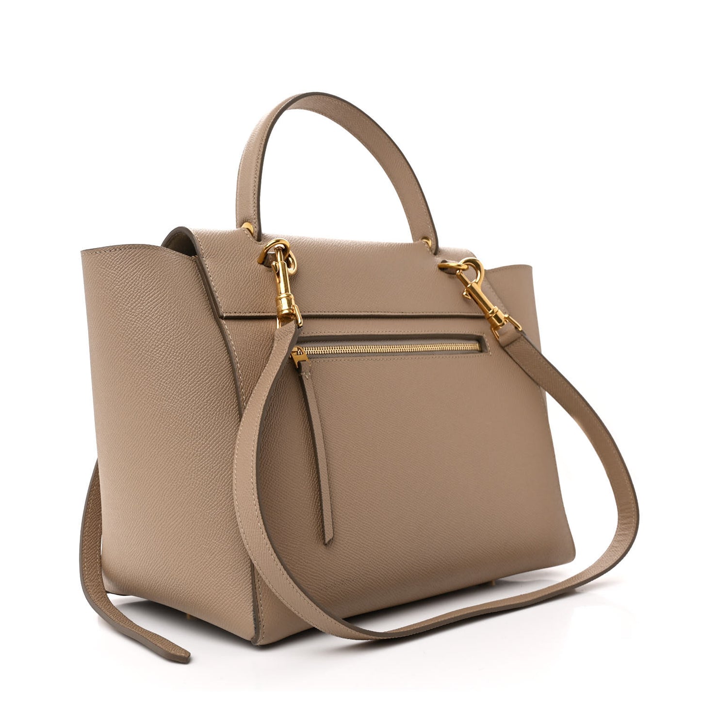 Grained Calfskin Mini Belt Bag Light Taupe