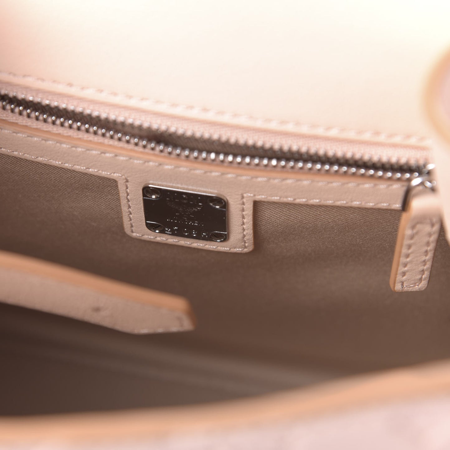 Calfskin Essential Monogram Small Backpack Bisque