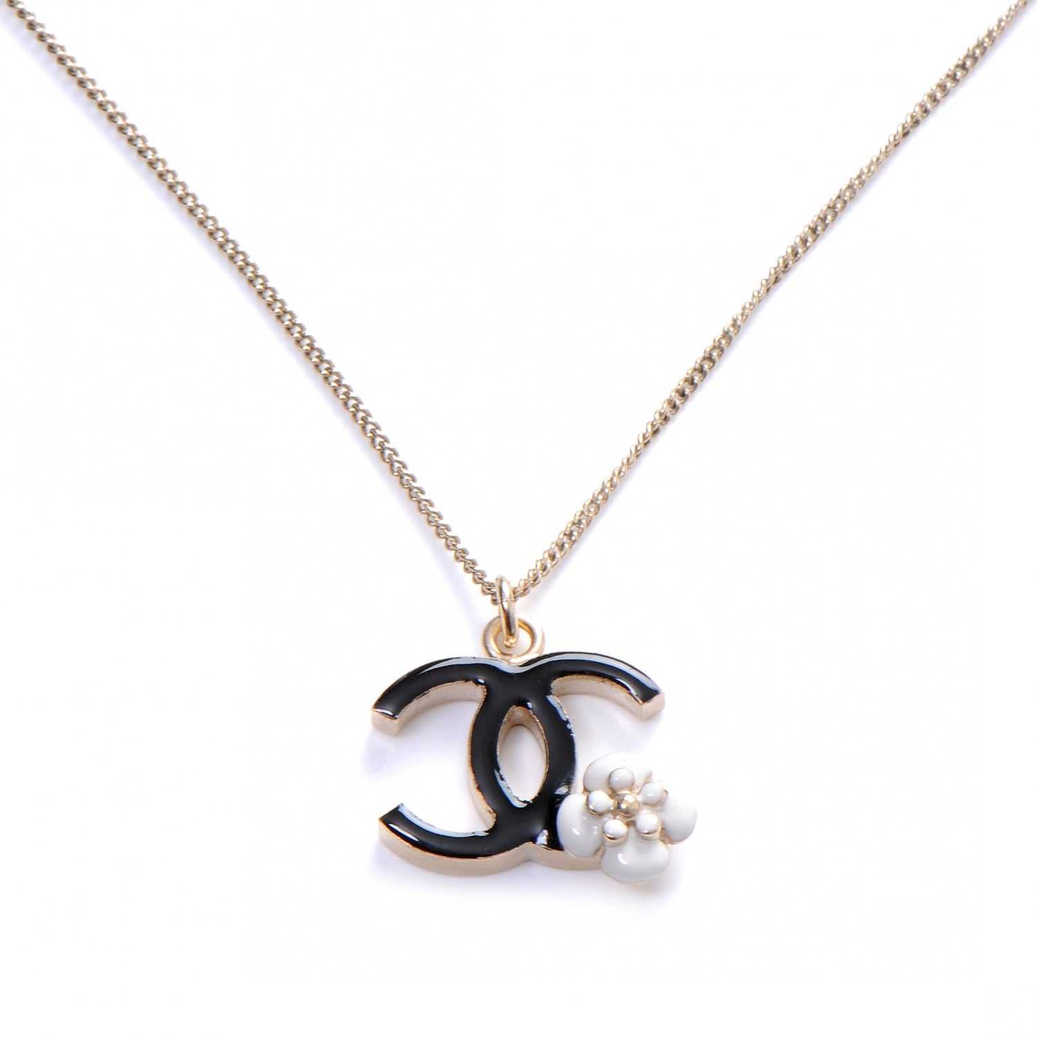 Chanel Camelia CC Logo Necklace 1 of 4
