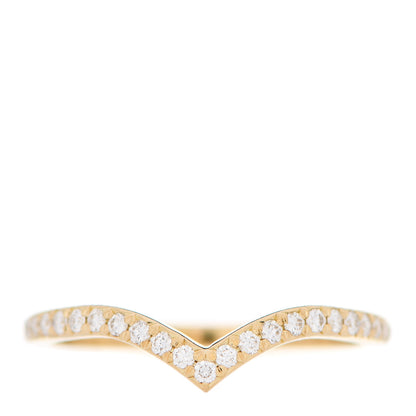 Tiffany 18K Yellow Gold Diamond Soleste V Band Ring 57 8 1 of 4