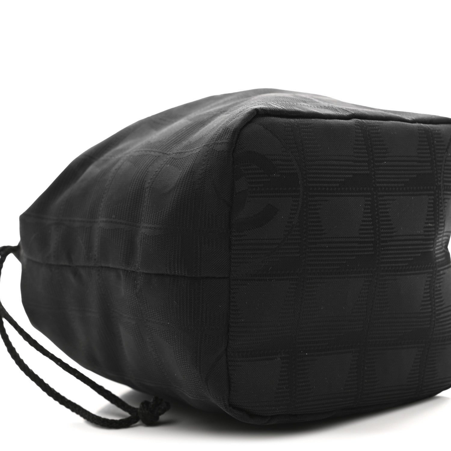 Chanel Nylon Travel Drawstring Bag Black 9 of 10