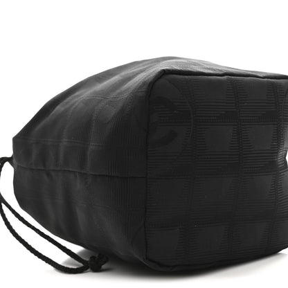 Chanel Nylon Travel Drawstring Bag Black 9 of 10