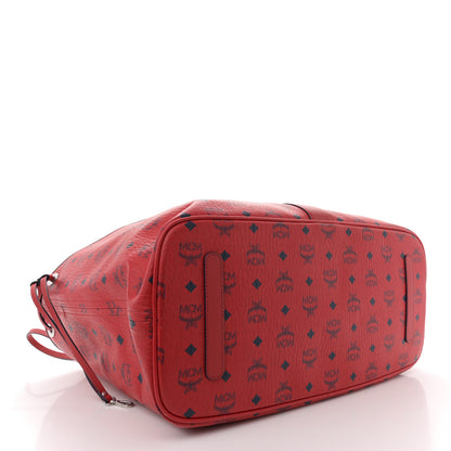 MCM Visetos Large Liz Reversible Shopper Tote Ruby Red 5 of 11