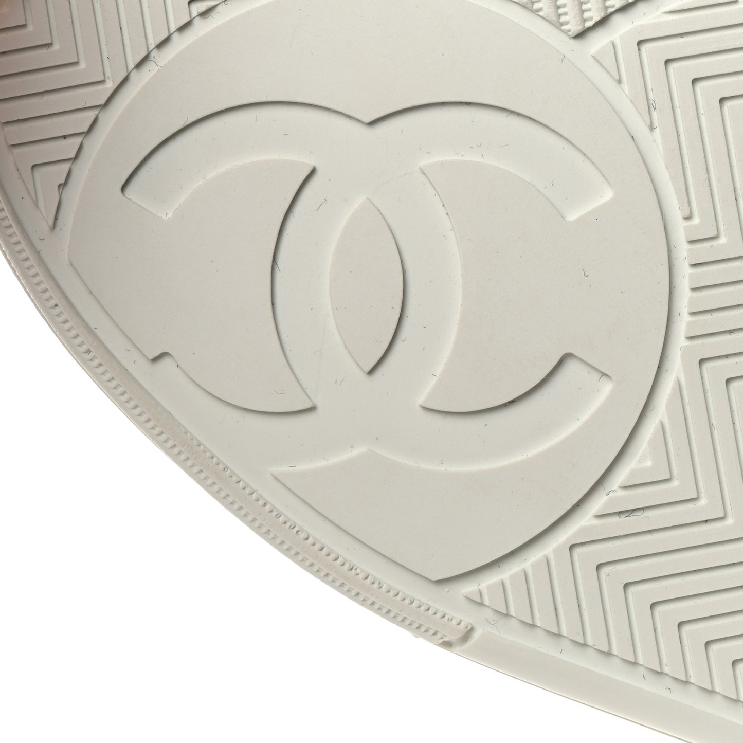Calfskin CC Womens Sneakers 37.5 White