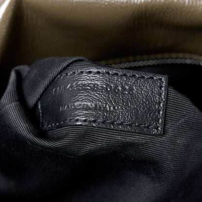Saint Laurent Crinkled Calfskin Matelasse Monogram Medium Niki Chain Satchel Light Musk 7 of 10